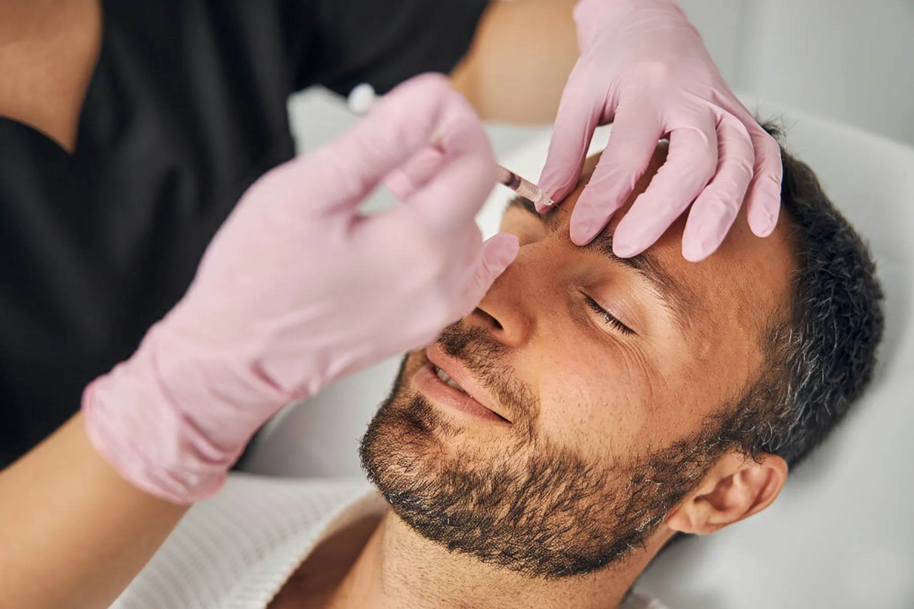 Botox treatment for a male client